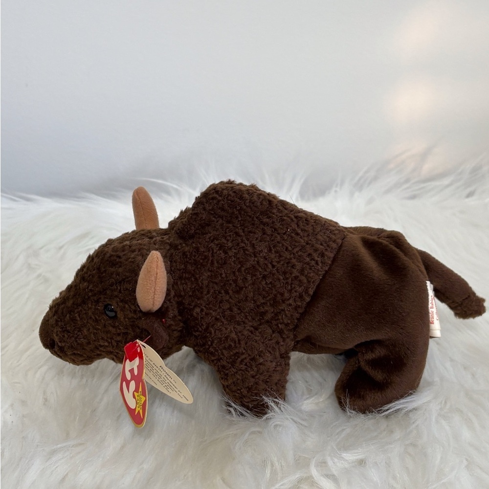 Ty(70)ROAM Brown Bison Beanie Baby
